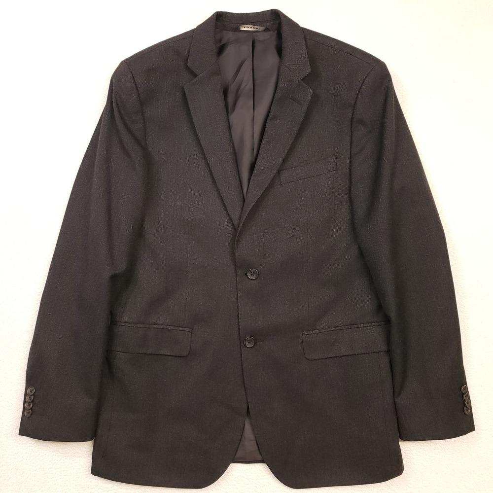 Banana Republic Blazer Mens 42 Regular Gray Tailored Slim Two-Button Suit Jacket